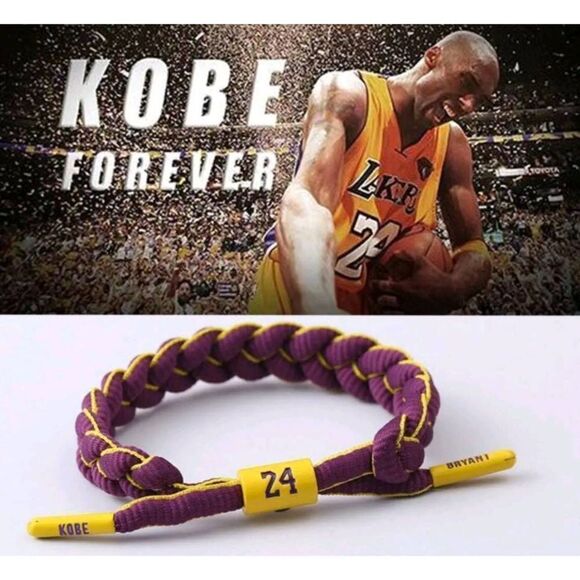 Kobe Bryant RIP Lakers NBA Basketball Silicone Bracelet Bundle Quantity 4 NEW - Picture 5 of 12
